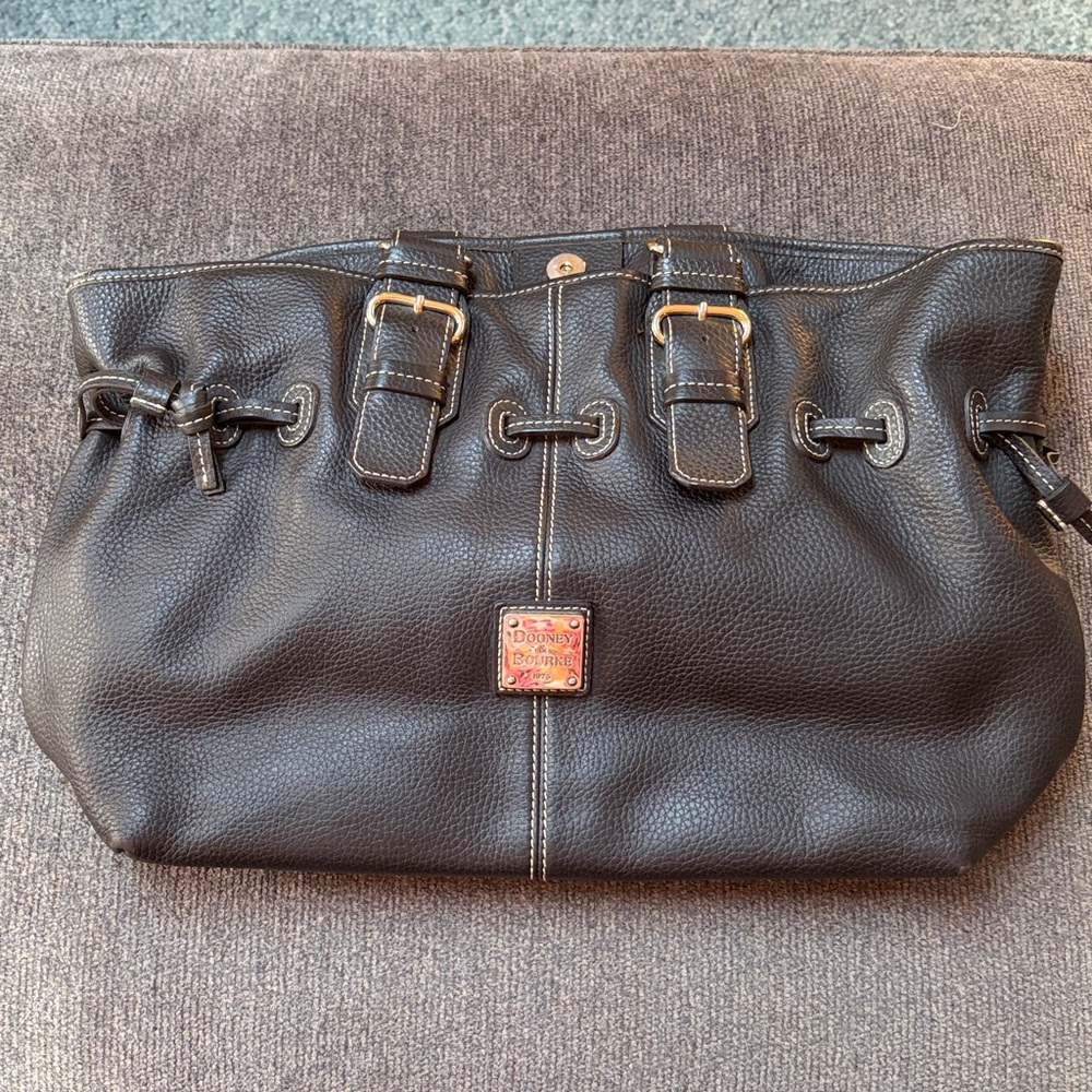 Dooney & Bourke Chiara Pebble Leather Drawstring Satchel Bag